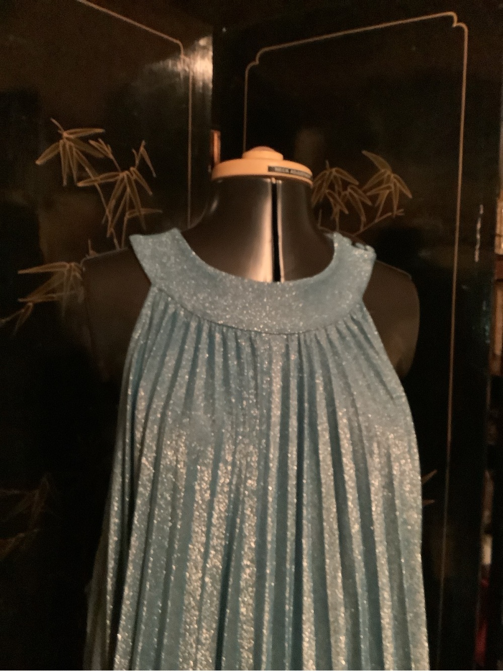 Free People Shimmery Blue Halter Dress